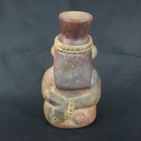 Pre Columbian Moche Ceramic Prisoner Vessel Ritual Artifact Peru - Imagen 5