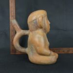 Pre Columbian Moche Ceramic Bottle Sitting Figure Ritual Artifact - Imagen 20
