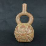 Pre Columbian Moche Ceramic Bottle Ritual Artifact Andean Collectible - Imagen 5