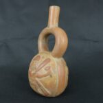 Pre Columbian Moche Ceramic Bottle Ritual Artifact Andean Collectible - Imagen 6