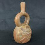 Pre Columbian Moche Ceramic Bottle Ritual Artifact Andean Collectible - Imagen 8