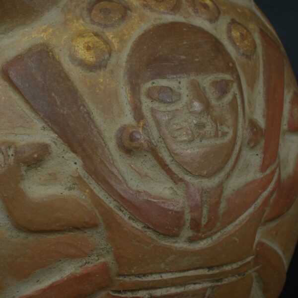 Pre Columbian Moche Ceramic Bottle Ritual Artifact Andean Collectible - Imagen 13