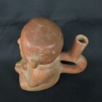 Pre Columbian Moche Ceramic Seated Figure Ritual Vessel - Imagen 9
