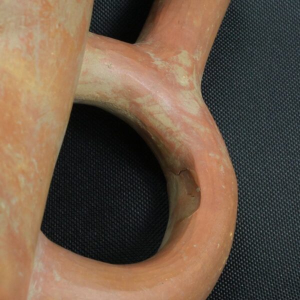Pre Columbian Moche Ceramic Seated Figure Ritual Vessel - Imagen 12