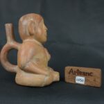 Pre Columbian Moche Ceramic Seated Figure Ritual Vessel - Imagen 21