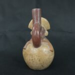 Pre Columbian Moche Ceramic Bottle Ritual Artifact Peru Collectible - Imagen 4