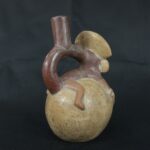 Pre Columbian Moche Ceramic Bottle Ritual Artifact Peru Collectible - Imagen 5