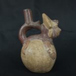 Pre Columbian Moche Ceramic Bottle Ritual Artifact Peru Collectible - Imagen 6