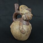 Pre Columbian Moche Ceramic Bottle Ritual Artifact Peru Collectible - Imagen 7