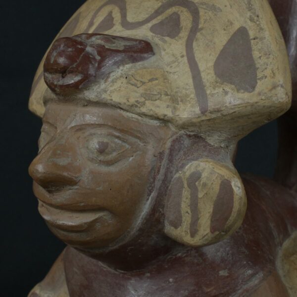 Pre Columbian Moche Ceramic Bottle Ritual Artifact Peru Collectible - Imagen 12