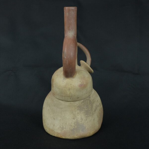 Pre Columbian Moche Ceramic Bottle Ritual Artifact Peru Collectible - Imagen 4