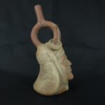 Pre Columbian Moche Ceramic Bottle Ritual Artifact Peru Collectible - Imagen 6