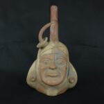Pre Columbian Moche Ceramic Bottle Ritual Artifact Peru Collectible - Imagen 8