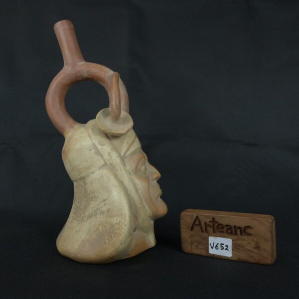 Pre Columbian Moche Ceramic Bottle Ritual Artifact Peru Collectible - Imagen 18