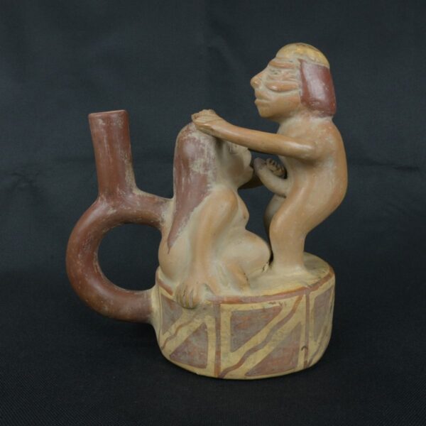 Pre Columbian Moche Pottery Vessel Ancient Andean Artifact - Imagen 5