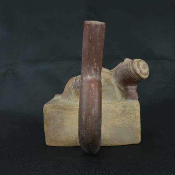 Pre Columbian Moche Pottery Vessel Ritual Artifact Peru Collectible - Imagen 4