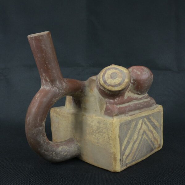 Pre Columbian Moche Pottery Vessel Ritual Artifact Peru Collectible - Imagen 5