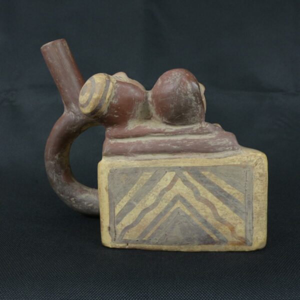 Pre Columbian Moche Pottery Vessel Ritual Artifact Peru Collectible - Imagen 6
