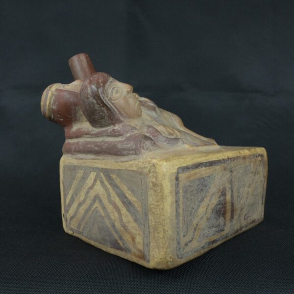 Pre Columbian Moche Pottery Vessel Ritual Artifact Peru Collectible - Imagen 7
