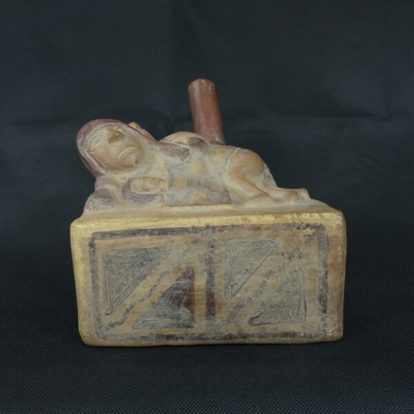 Pre Columbian Moche Pottery Vessel Ritual Artifact Peru Collectible - Imagen 8