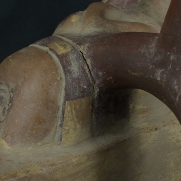 Pre Columbian Moche Pottery Vessel Ritual Artifact Peru Collectible - Imagen 15