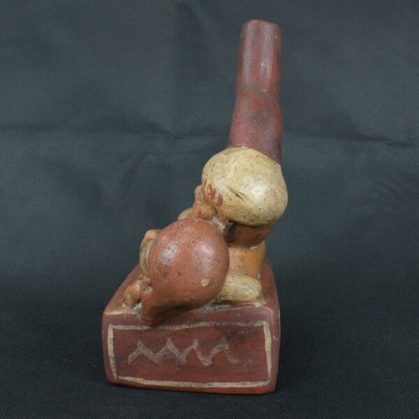 Pre Columbian Moche Pottery Vessel Ceremonial Artifact Collector Piece - Imagen 3