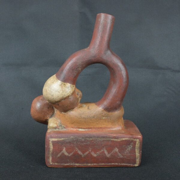 Pre Columbian Moche Pottery Vessel Ceremonial Artifact Collector Piece - Imagen 5