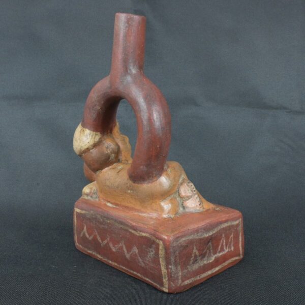 Pre Columbian Moche Pottery Vessel Ceremonial Artifact Collector Piece - Imagen 6