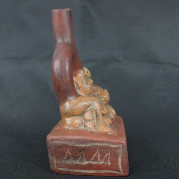 Pre Columbian Moche Pottery Vessel Ceremonial Artifact Collector Piece - Imagen 7