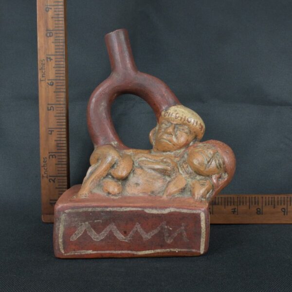 Pre Columbian Moche Pottery Vessel Ceremonial Artifact Collector Piece - Imagen 16