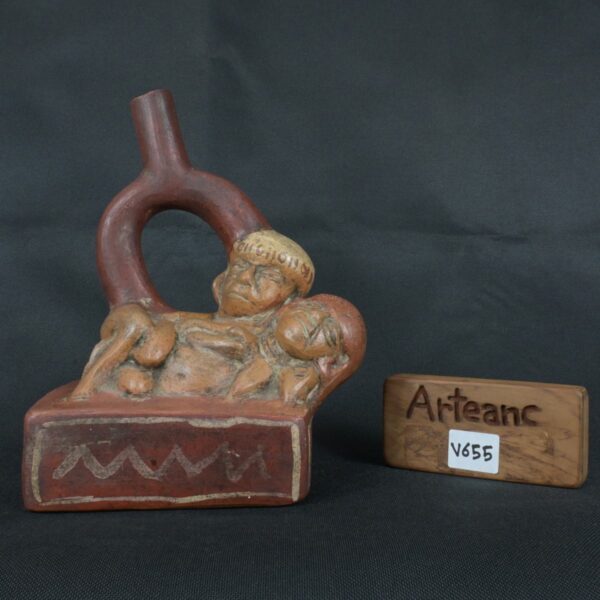 Pre Columbian Moche Pottery Vessel Ceremonial Artifact Collector Piece - Imagen 17