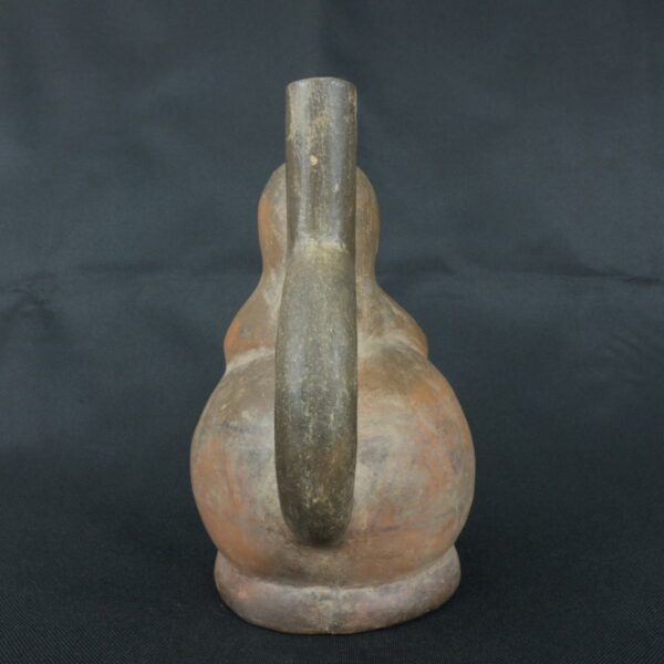 Pre Columbian Moche Ceramic Bottle Ritual Artifact Peru Collectible - Imagen 4