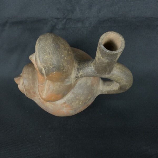 Pre Columbian Moche Ceramic Bottle Ritual Artifact Peru Collectible - Imagen 9