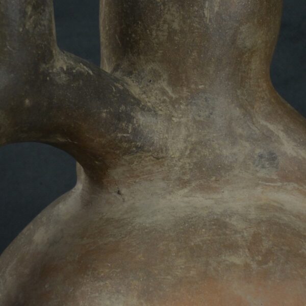 Pre Columbian Moche Ceramic Bottle Ritual Artifact Peru Collectible - Imagen 15