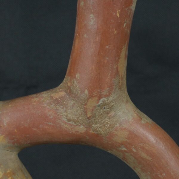 Pre Columbian Moche Ceramic Bottle Warrior Ritual Artifact Peru - Imagen 13