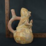 Pre Columbian Moche Ceramic Bottle Warrior Ritual Artifact Peru - Imagen 18
