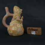 Pre Columbian Moche Ceramic Bottle Warrior Ritual Artifact Peru - Imagen 19