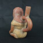Pre Columbian Moche Ceramic Warrior Vessel Ritual Artifact Peru - Imagen 3