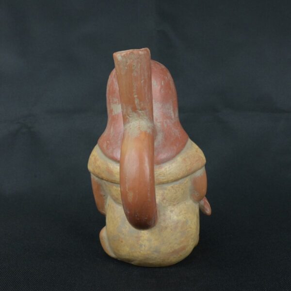 Pre Columbian Moche Ceramic Warrior Vessel Ritual Artifact Peru - Imagen 4