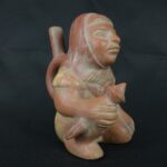 Pre Columbian Moche Ceramic Warrior Vessel Ritual Artifact Peru - Imagen 7