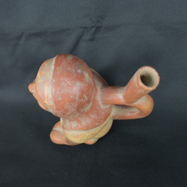 Pre Columbian Moche Ceramic Warrior Vessel Ritual Artifact Peru - Imagen 9