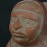 Pre Columbian Moche Ceramic Warrior Vessel Ritual Artifact Peru - Imagen 12