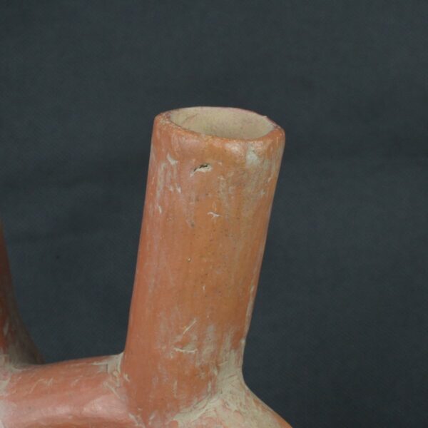 Pre Columbian Moche Ceramic Warrior Vessel Ritual Artifact Peru - Imagen 15