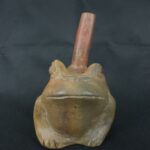 Pre Columbian Moche Ceramic Frog Bottle Ancient Andean Artifact Peru - Imagen 6