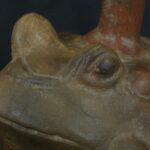 Pre Columbian Moche Ceramic Frog Bottle Ancient Andean Artifact Peru - Imagen 11