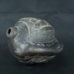 Pre Columbian Moche Ceramic Pututu Ritual Artifact Andean Collectible