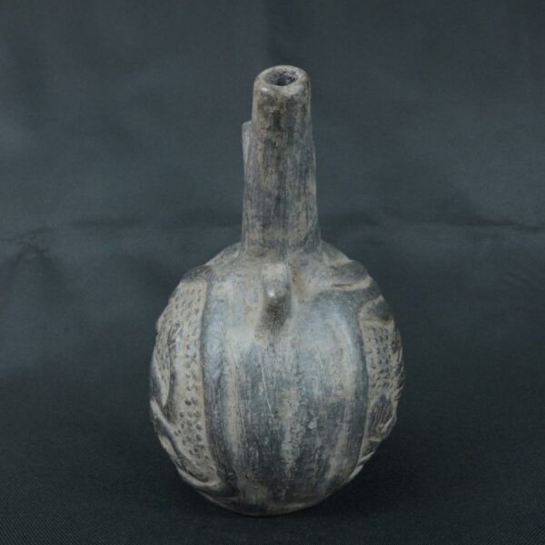 Pre Columbian Chimú Ceramic Ritual Bottle Ancient Artifact Peru - Imagen 3