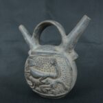 Pre Columbian Chimú Ceramic Ritual Bottle Ancient Artifact Peru - Imagen 6