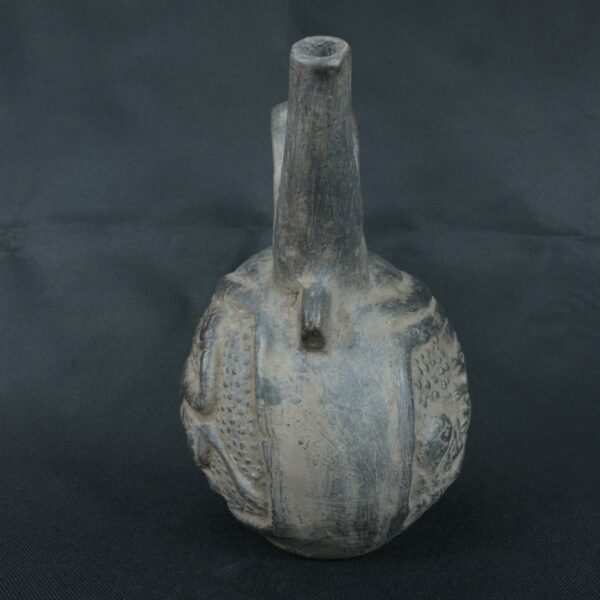 Pre Columbian Chimú Ceramic Ritual Bottle Ancient Artifact Peru - Imagen 7
