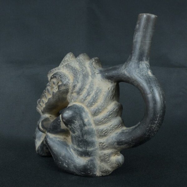 Pre Columbian Moche Ceramic Bottle Ritual Artifact Andean Collector - Imagen 3